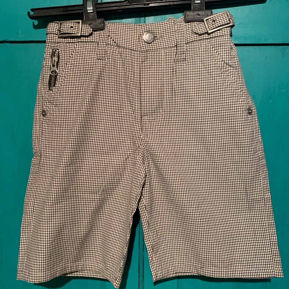 Ben Sherman black & white checkered shorts